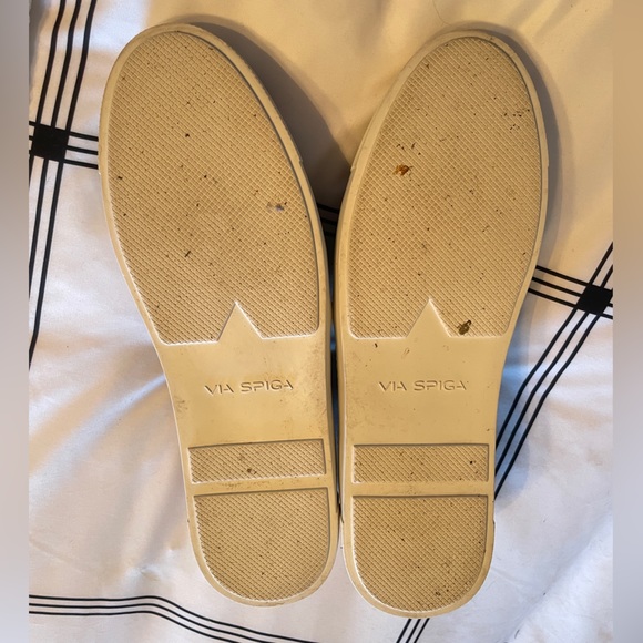 Via Spiga Black Green Leather Slip On Croc Embossed Sneaker Size 11 - Picture 6 of 6